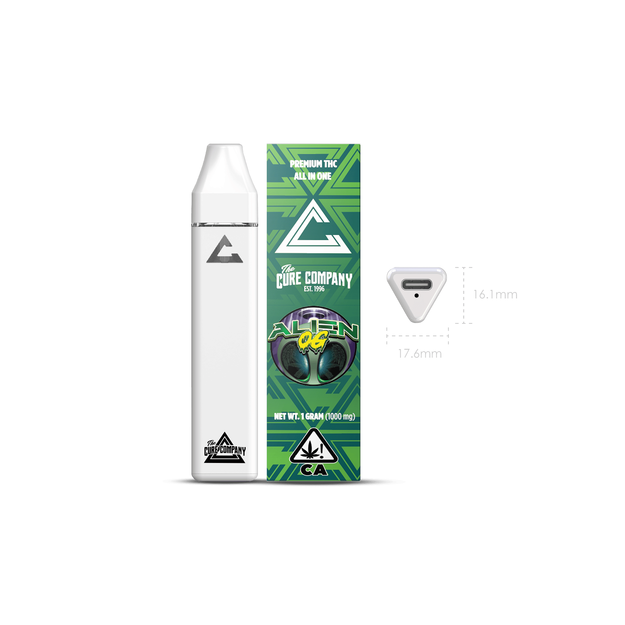 The Cure Company AIO | 1g - Alien OG - Indica - The Cure Company -  - $19.04 - All-In-Ones