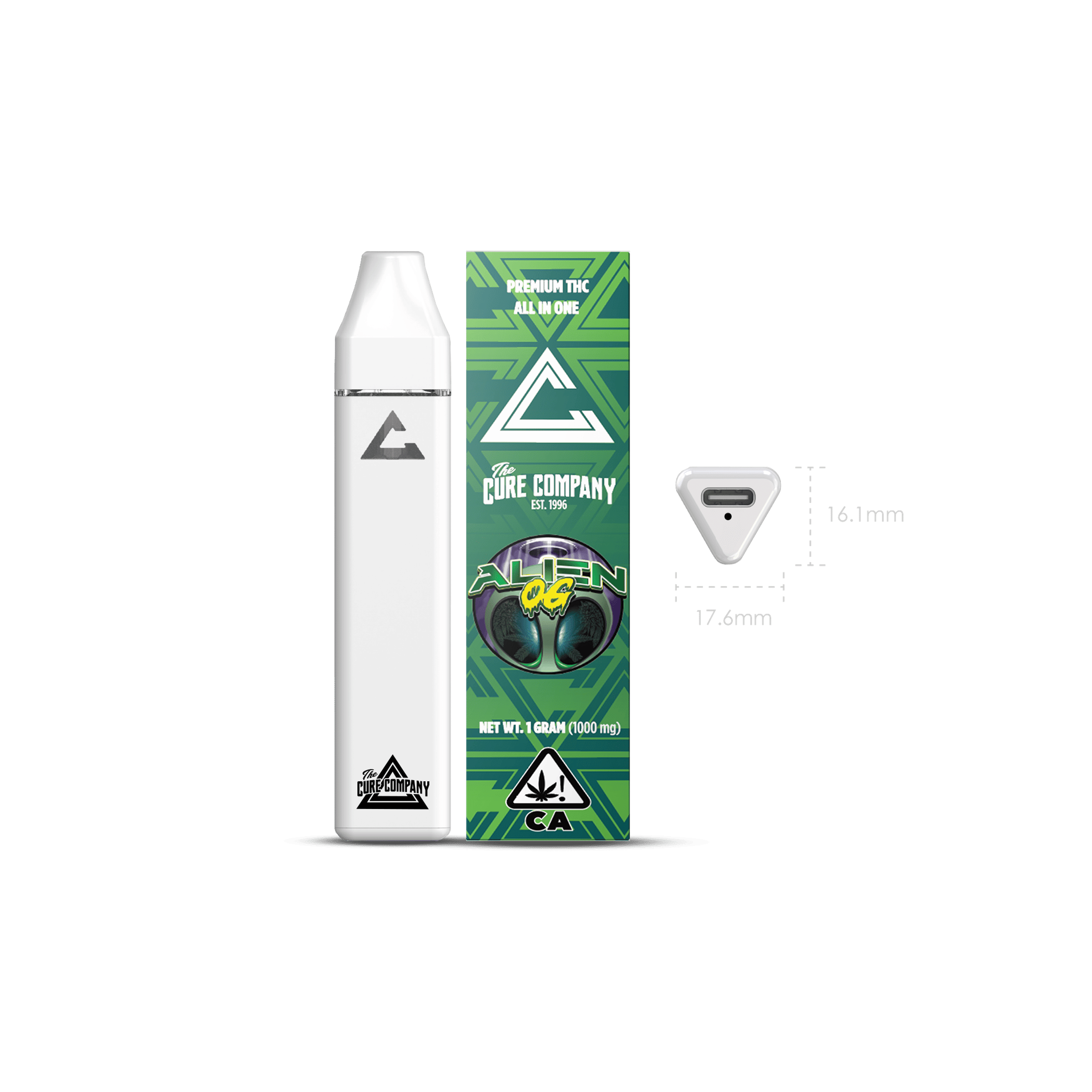 The Cure Company AIO | 1g - Alien OG - Indica - The Cure Company - - $19.04 - All-In-Ones