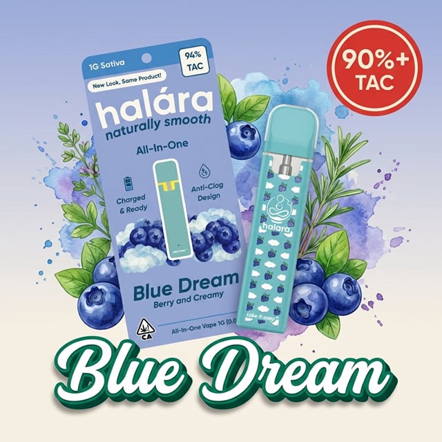 BLUE DREAM HIGH THC ALL-IN-ONE DISPOSABLE VAPE | HALARA