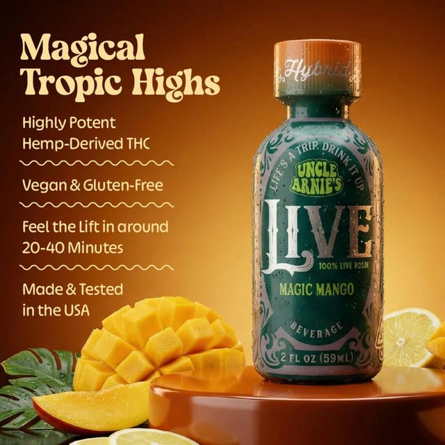 Magic Mango | 100% Live Rosin | Non-Carbonated | 100mg | 2oz