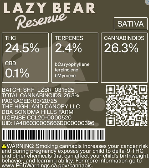 Lazy Bear Reserve - 3.5g