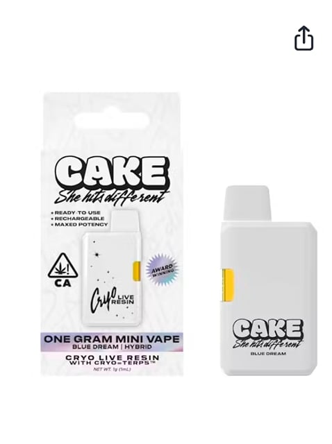 CAKE - Cryo Mini - 1 gram Rechargeable disposable - Blue Dream