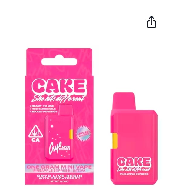 CAKE - Cryo Mini - 1 gram Rechargeable disposable - Pineapple Express