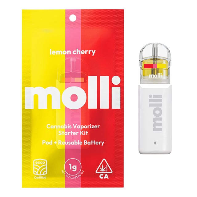 Lemon Cherry | 1g | Pod + Battery Kit | Molli | Hybrid