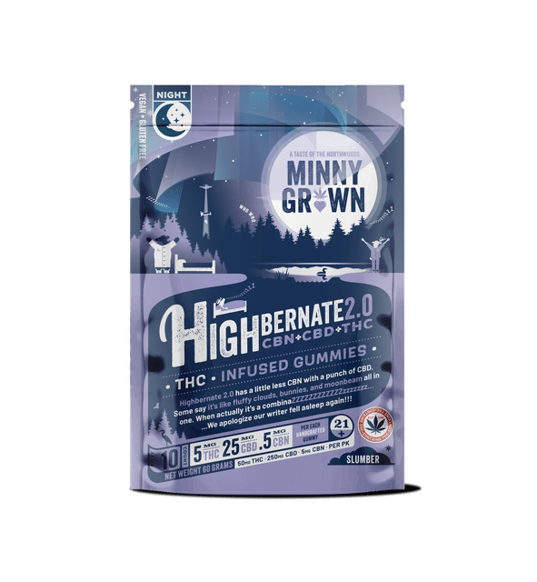 Highbernate 2.0 - 5mg Hemp THC / 25mg CBD / .5mg CBN Gummies - 10pk