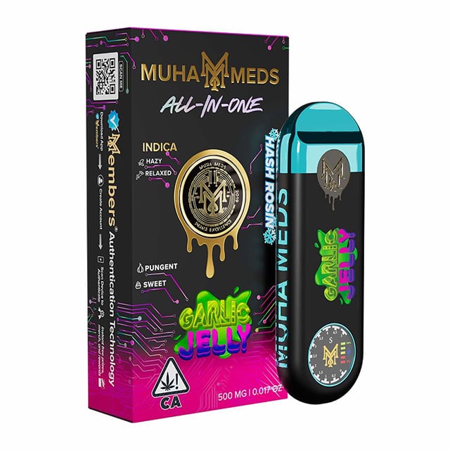 MUHA MEDS | .5G | GARLIC JELLY | DISPOSABLE HASH ROSIN