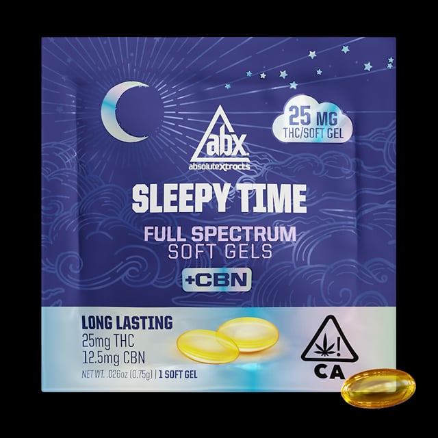 Solventless and CBN Soft Gels 25mg - THC 1ct