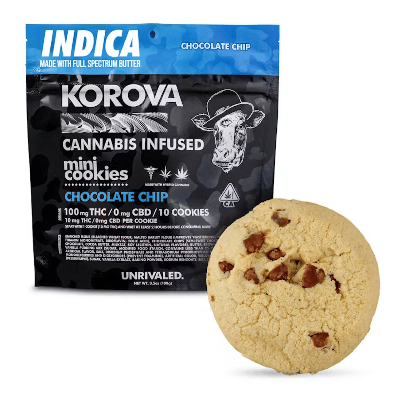 Korova: Indica Mini Chocolate Chip Cookie 10ct - 100mg