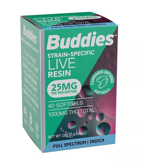 Indica | RSO Softgels | 25mg | 40ct Bottle | 1000mg