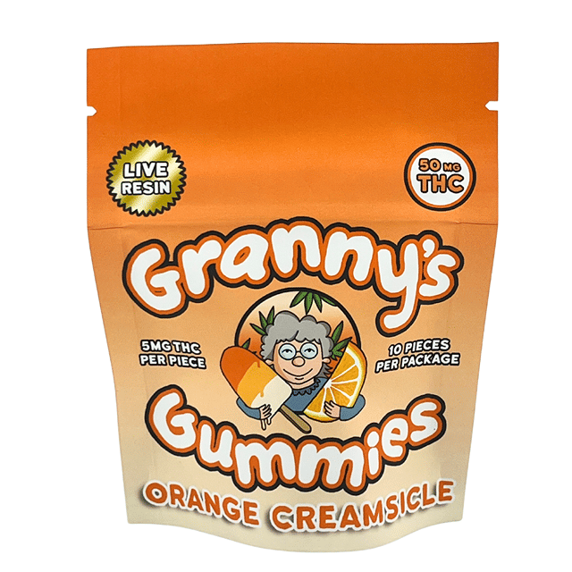 Orange Creamsicle - 5mg Hemp THC Live Rosin Gummies - 10pk