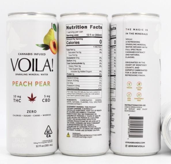 VOILA: Peach Pear Sparkling Water