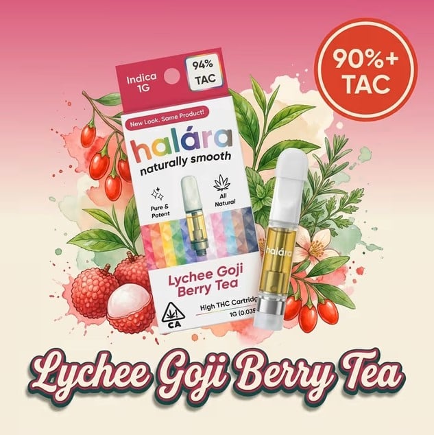 LYCHEE GOJI BERRY TEA HIGH THC VAPE | HALARA
