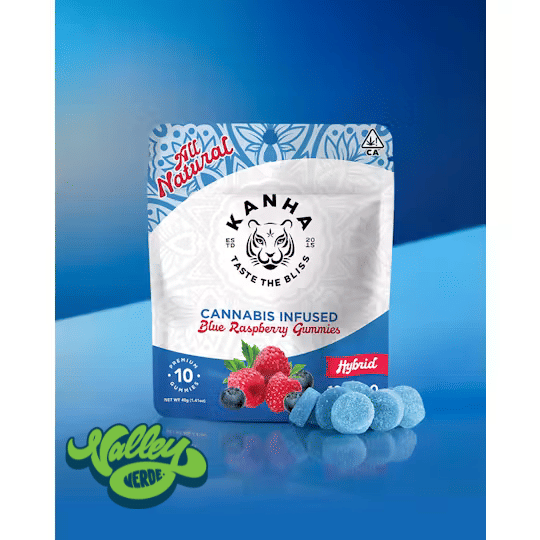 Kanha Blue Raspberry 100mg Gummies