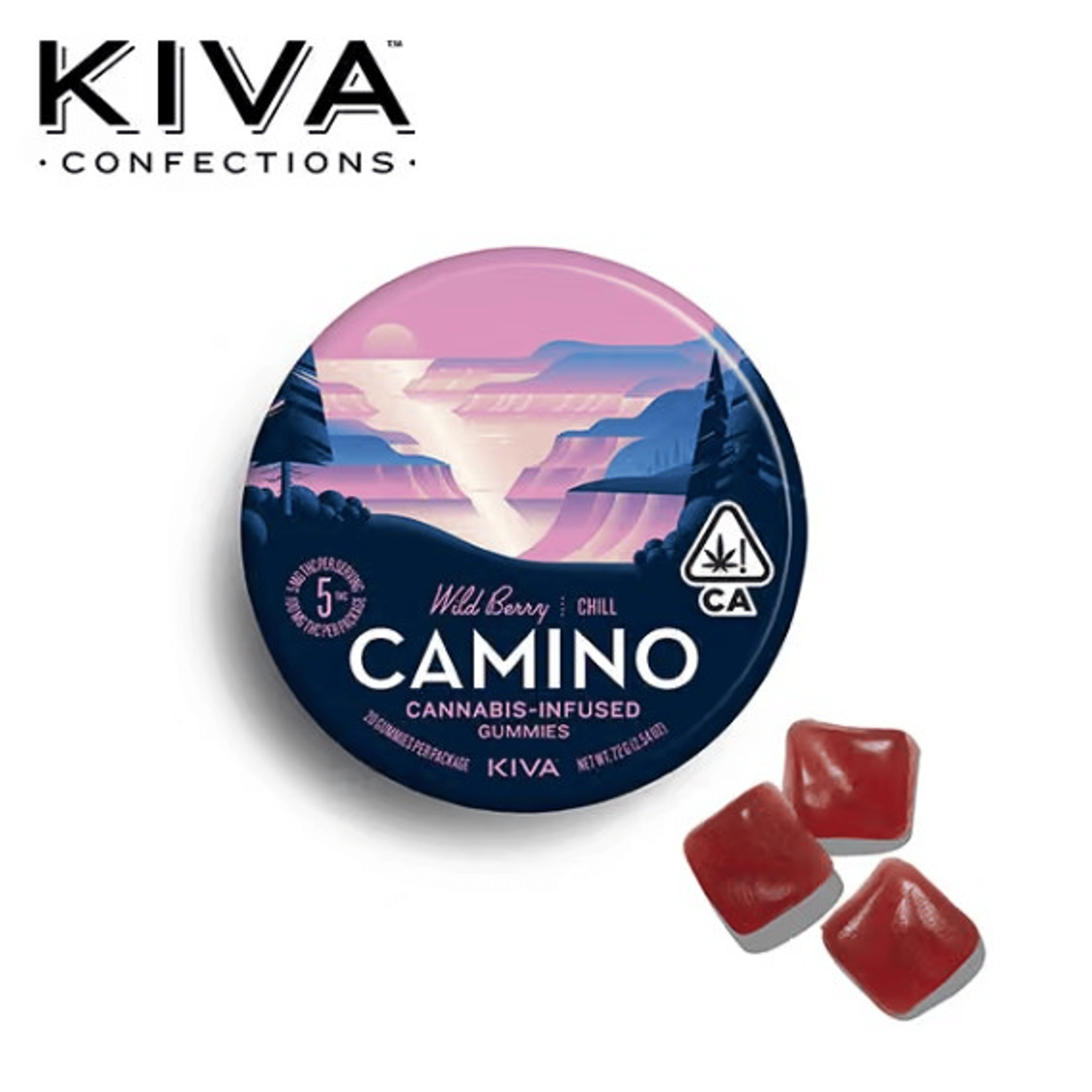 Camino - Wild Berry 'Chill' Gummies - 100mg - Kiva - WB - Gummy - 100mg - $15.99 - Edibles
