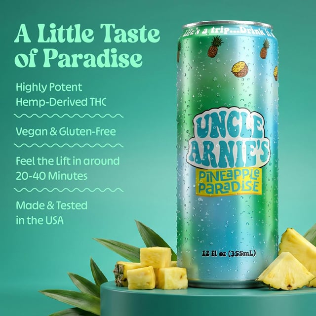 Uncle Arnie's | Pineapple Paradise | Non-Carbonated | 100mg | 12oz
