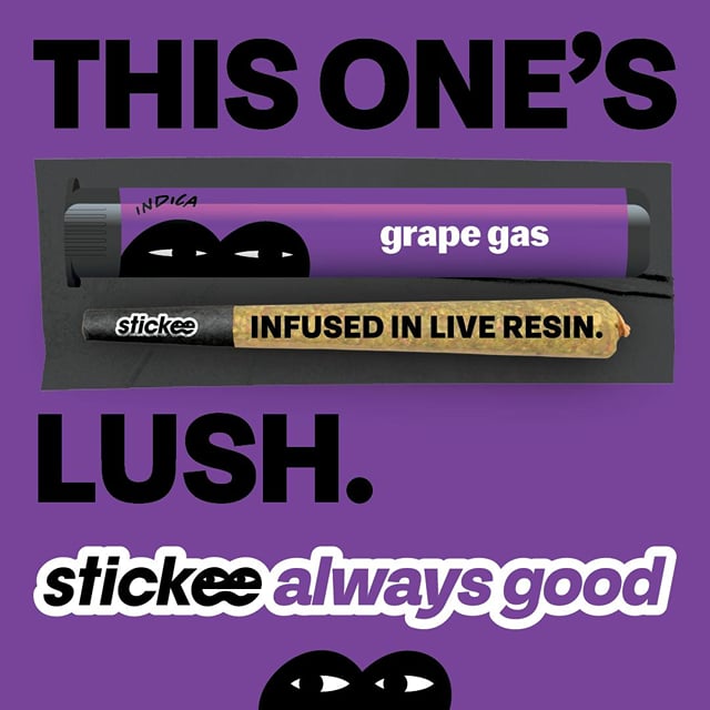 Live Resin Infused Pre-Roll 1.2g - Grape Gas