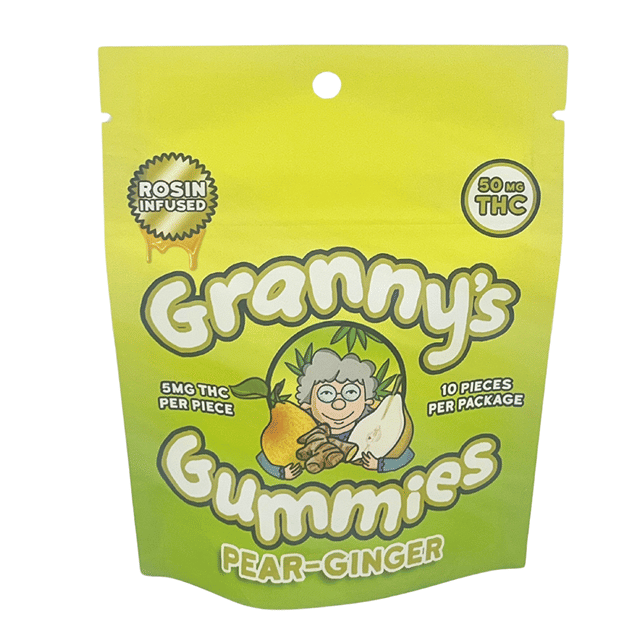 Pear Ginger - 5mg Hemp THC Live Rosin Gummies - 10pk