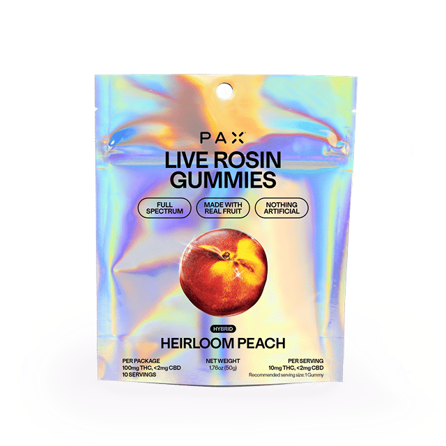 Heirloom Peach (H) Live Rosin Gummies | 10mg each | 10pk | 100mg
