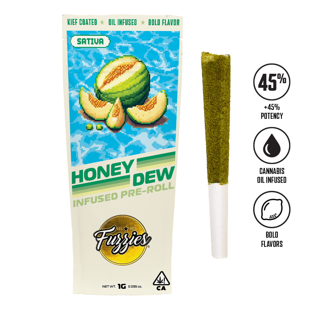 Fuzzies: 1g Infused Honeydew Preroll Sativa