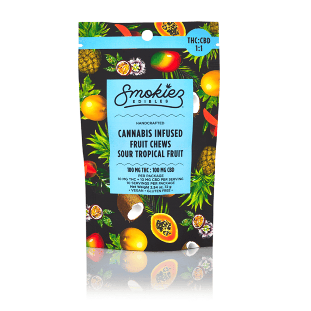 1:1 THC/CBD Sour Tropical Fruit (200mg)