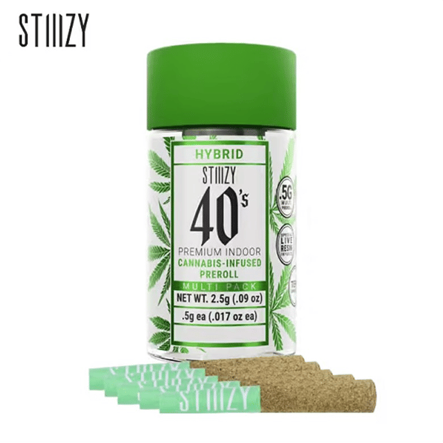 Stiiizy 40's - Blue Burst - Infused Pre-Rolls - (5 Pack) - 2.5g