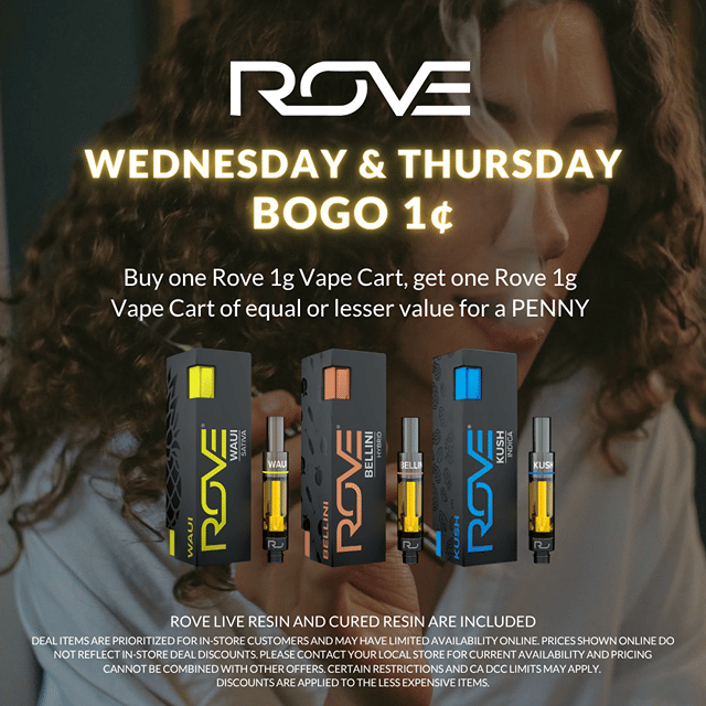 ASHE x ROVE THIS WED & THURS CART BOGO🔥 - PAY LESS MORE WEED💨