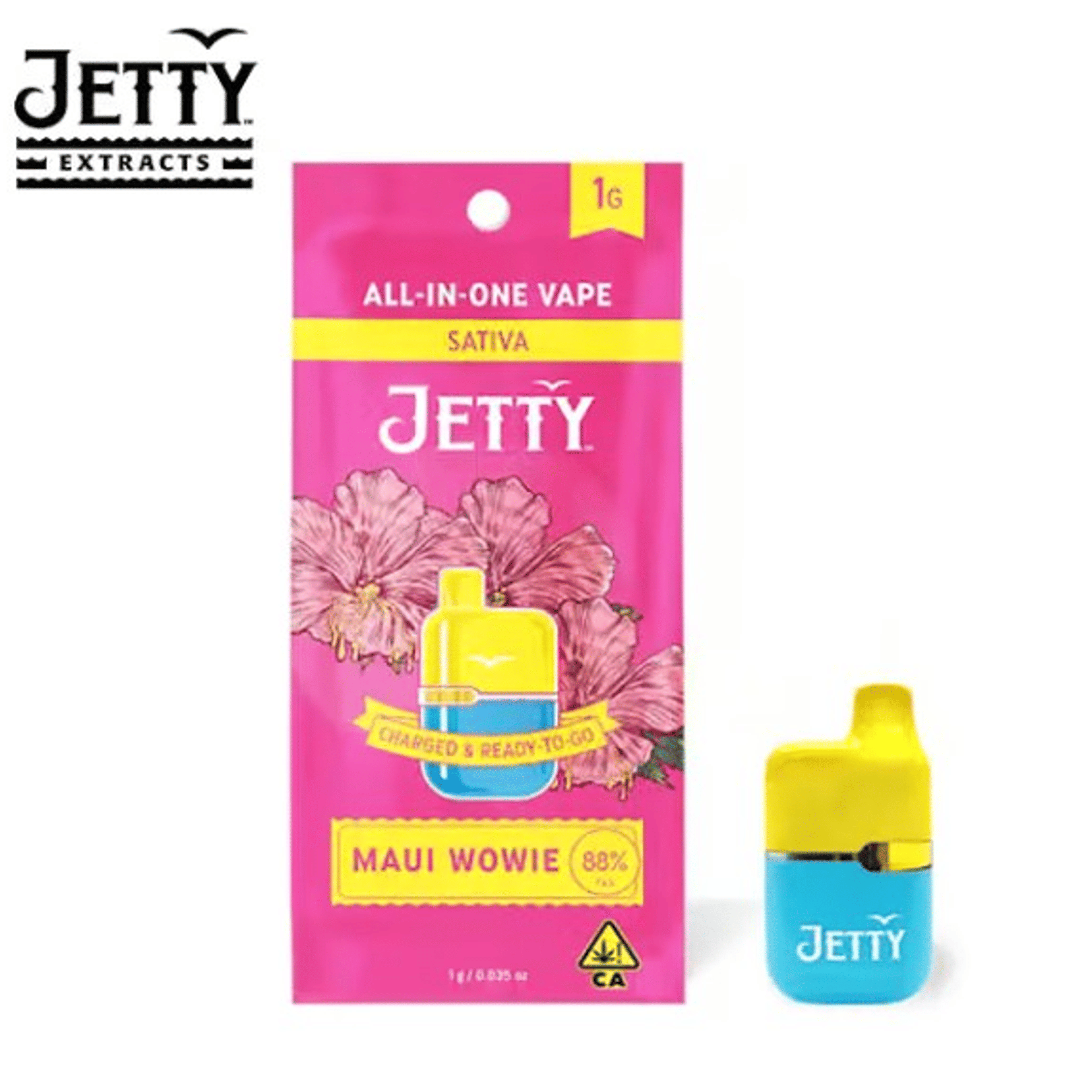 Jetty AIO - Maui Wowie - High THC (All-In-One) - 1g - Jetty Extracts - MW - THC AIO - 1g - $29.99 - Disposable Vapes