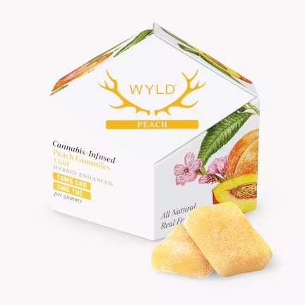 Wyld Peach 10mg CBD 5mg THC Gummies