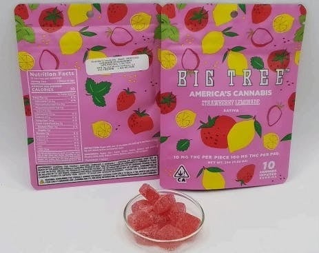 Big Tree | Strawberry Lemonade Gummies | 100mg | 10ct | 10mg/ea