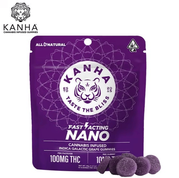 KANHA NANO Gummies - Galactic Grape -100mg - KANHA - GG - Gummy - 100mg - $15.99 - Edibles