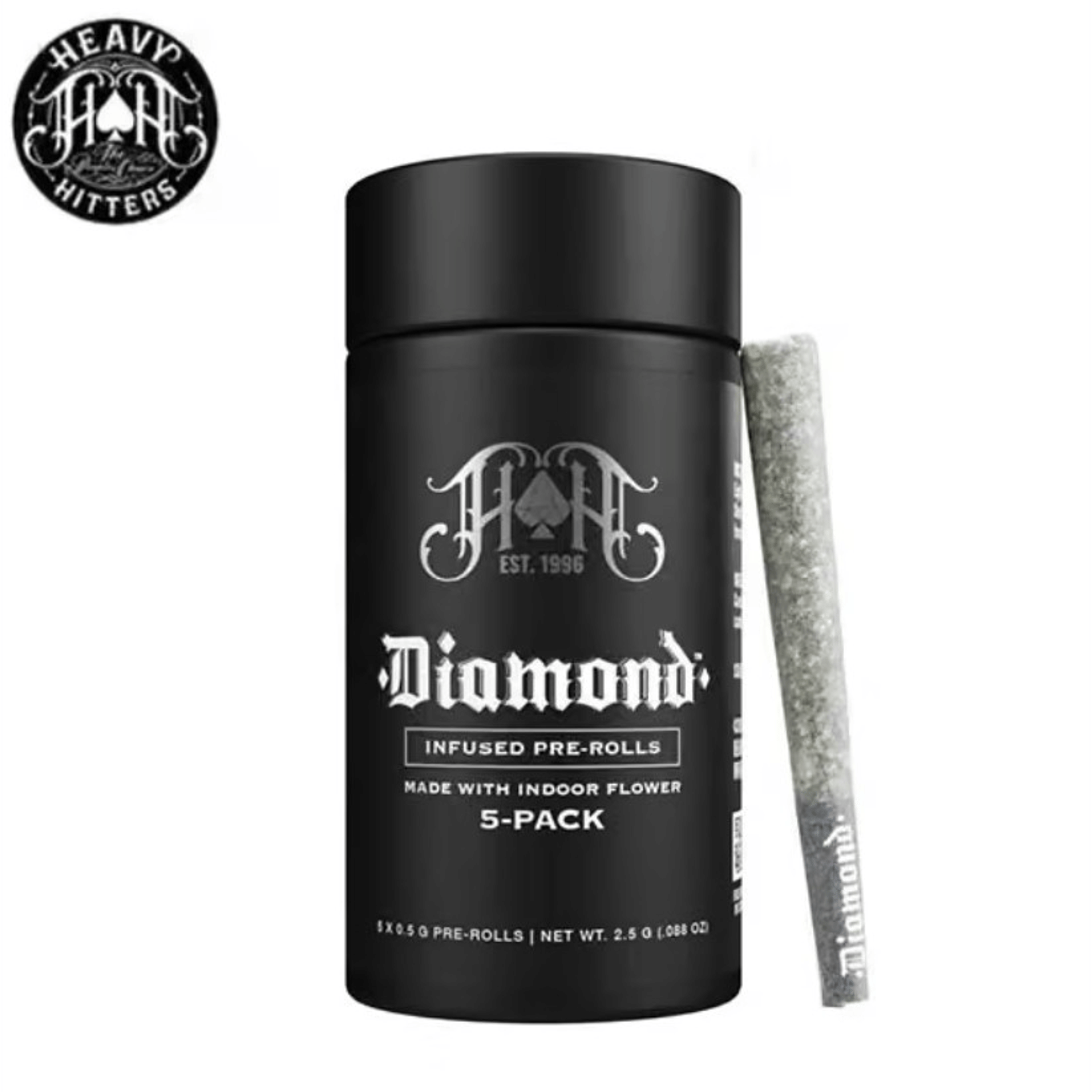 Heavy Hitters - Garlic Z - Diamond Infused Pre-Rolls (5 Pack) - 2.5g - Heavy Hitters - GZ - Infused PR PK - 2.5g - $39.99 - Pre-Roll Packs