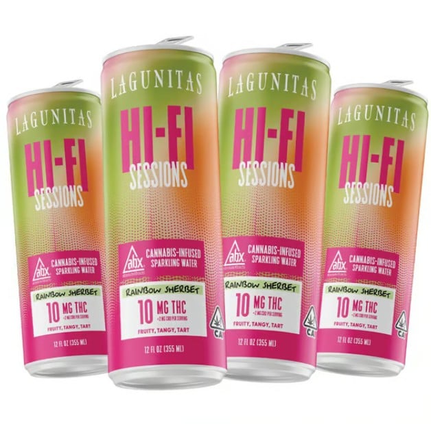 4-PACK RAINBOW SHERBET SPARKLING WATER | THC RICH | LAGUNITAS HI-FI SESSIONS