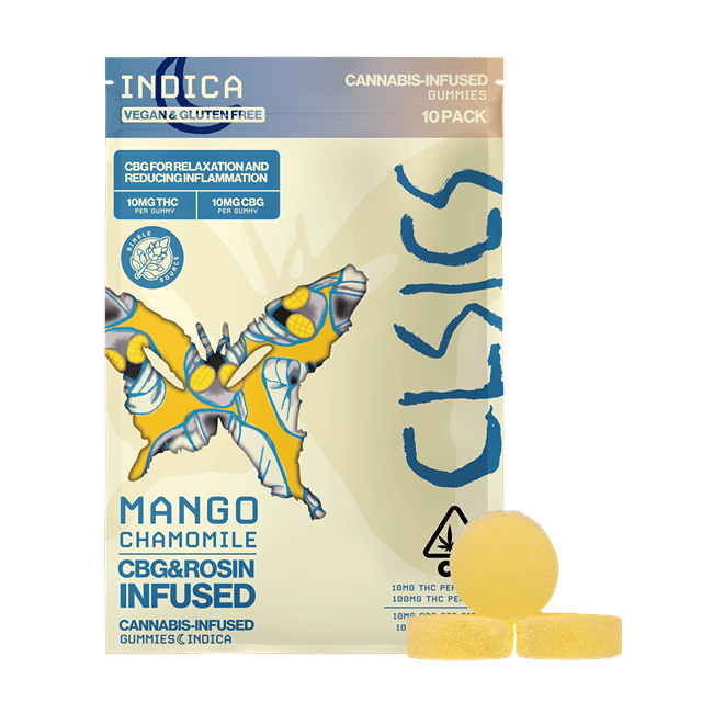 Mango Chamomile - THC/CBG Live Rosin Gummies (10ct) - 100mg