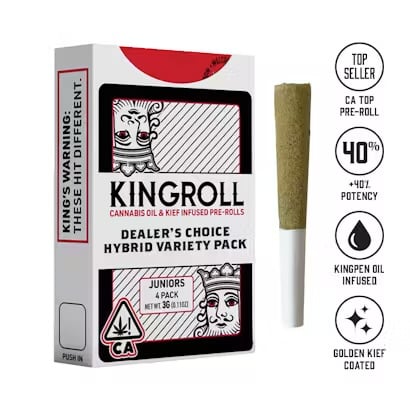 Hybrid 4 Pack Variety - Mix #5 - Cannabis Oil & Keef Infused Pre Rolls - Junior 4pk 0.75g - 3g