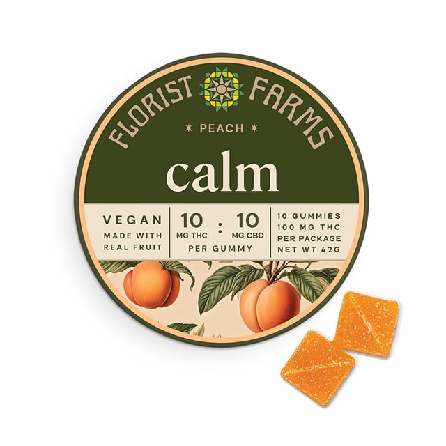 Peach Calm Gummy 100mg|10pk