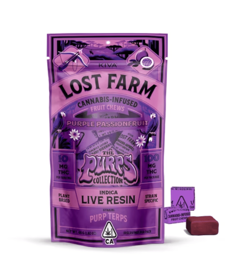 Kiva: Lost Farm Purple Passionfruit X Purp Terps Chews