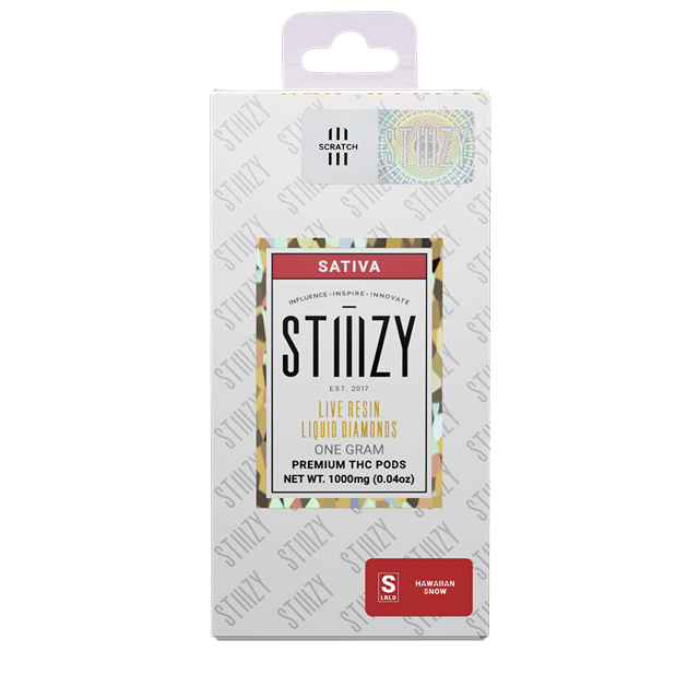 Vape Cartridge - HAWAIIAN SNOW 1G Live Resin Liquid Diamonds Pod - STIIIZY