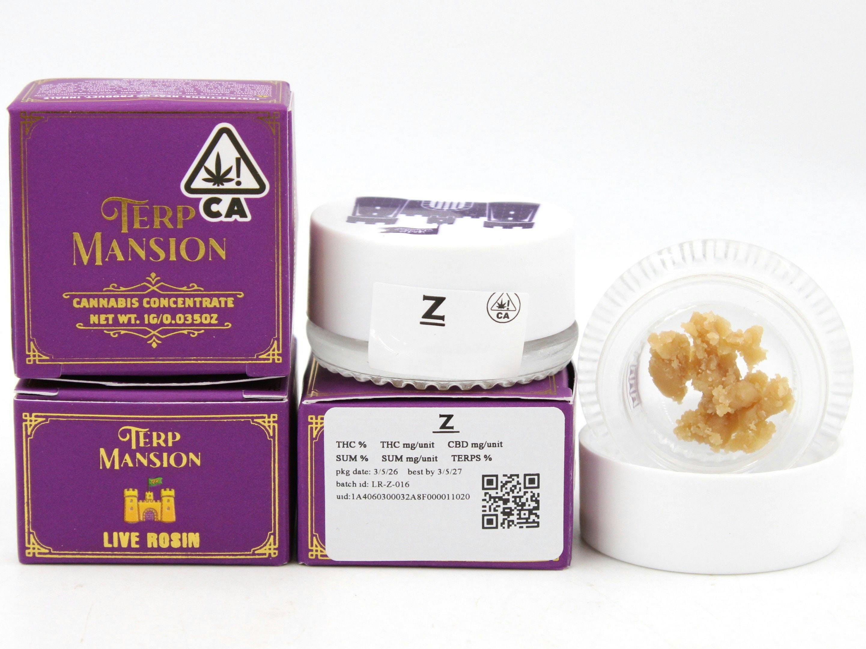 TERP MANSION: Z - (1g) Live Rosin