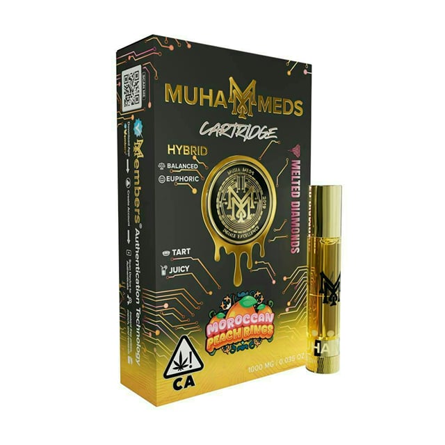 Muha Meds | Moroccan Peach Rings | Cartridge | 1g