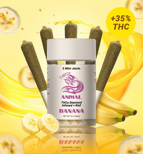 5pk(3G) BANANA / THCa Diamond infused Joint