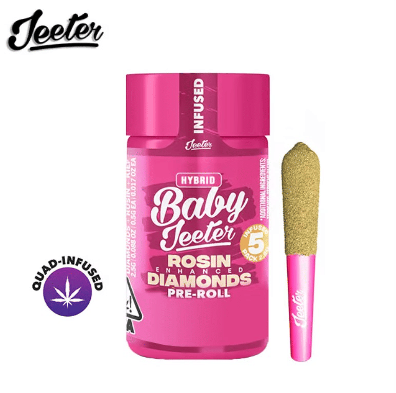 Baby Infused Jeeter - Island Papaya -  Rosin Enhanced Diamonds Pre-Rolls - (5 Pack) - 2.5g - Jeeter - IP - Infused PR PK - 2.5g - $29.99 - Pre-Roll Packs