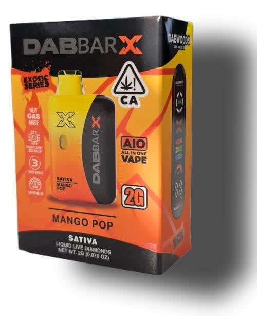 Dabwoods | Mango Pop | Dab Bar X Liquid Diamonds Disposable | 1g