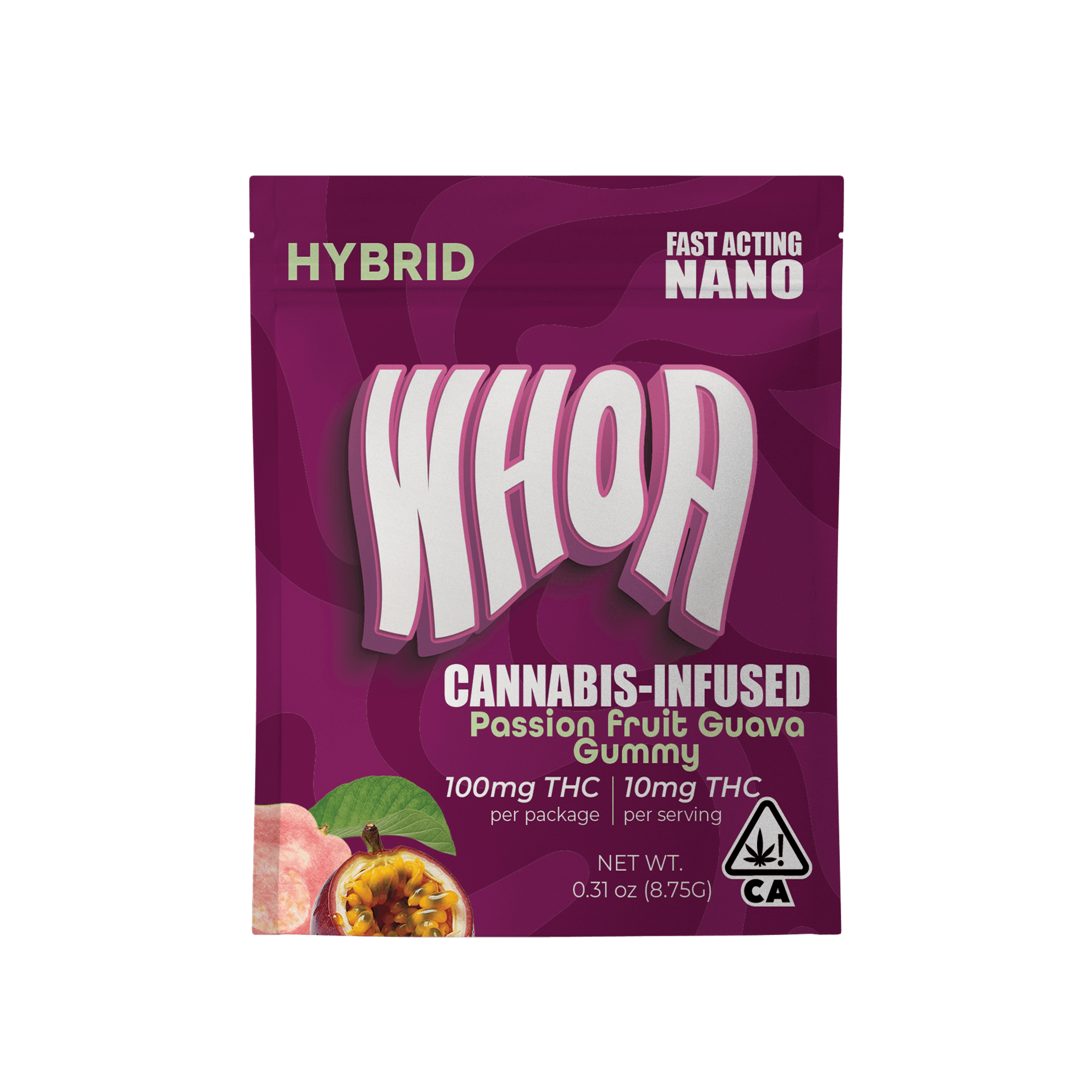 WHOA Edibles Gummy 100mg Hybrid Passion Fruit Guava - WHOA - - $7.83 - Edibles