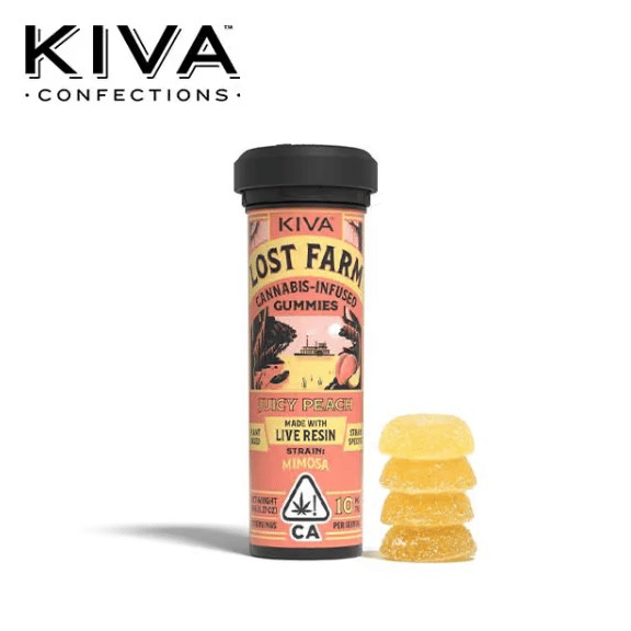 Lost Farm - Lost Farm - Juicy Peach Gummies - Infused w/ Mimosa Live Resin - 100mg