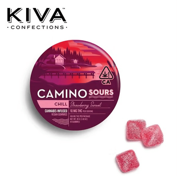 Camino Sours - Strawberry Sunset 'Chill' Gummies - 100mg package