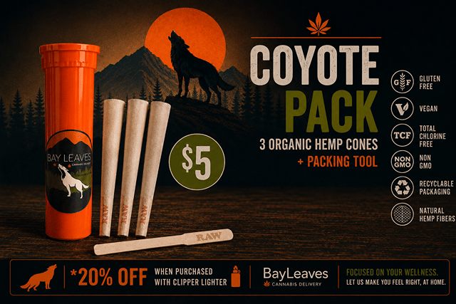 Coyote Pack | 3 organic cones + tube