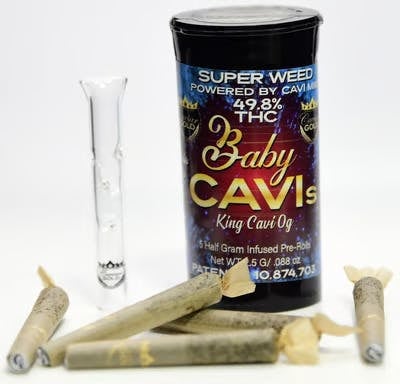 Baby Cavi | Infused Pre-Roll | King Cavi OG | .5g | 5pk