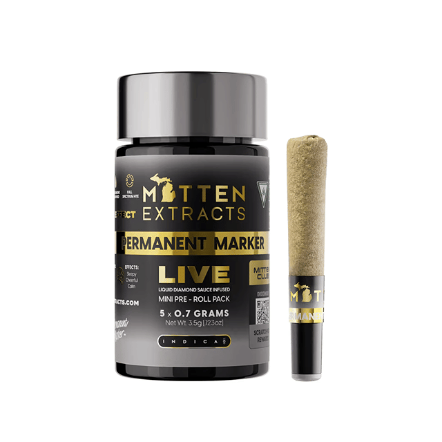 Mini Live Sauce Infused Pre Rolls (5x.7g) - Permanent Marker