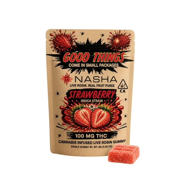 'GOOD THINGS' STRAWBERRY LIVE ROSIN GUMMY 1PK 100mg