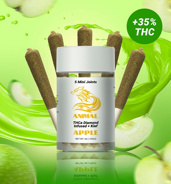 5pk(3G) Apple/ THCa Diamond infused Joint